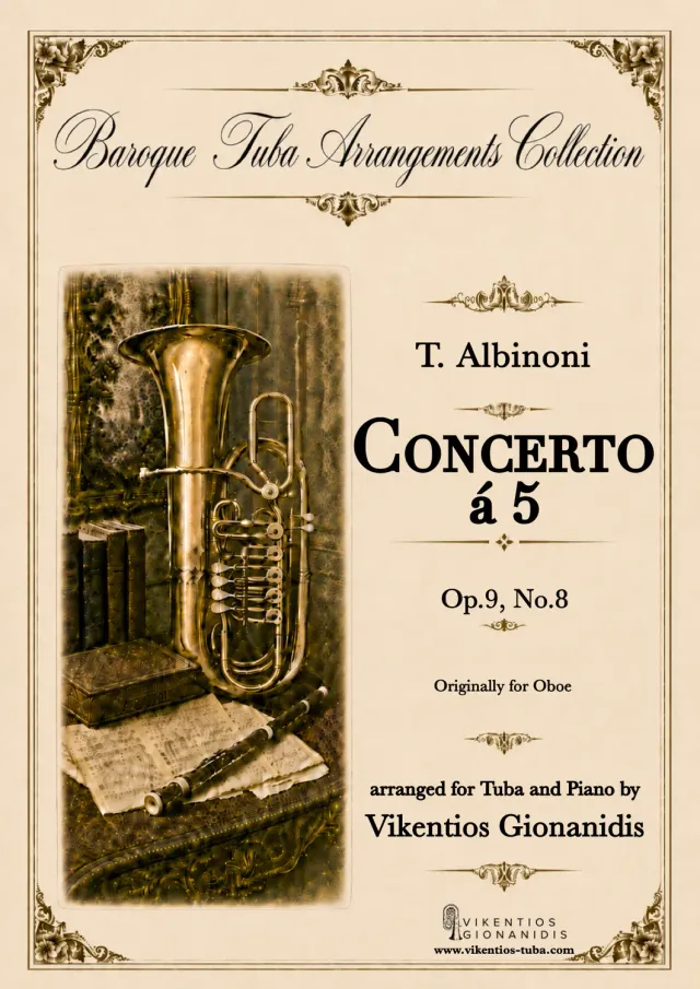 Vikentios Gionanidis Albinoni Concerto op.9 Nr.8 Tuba-Noten