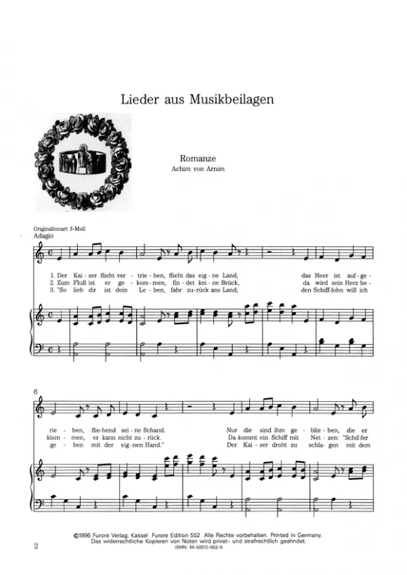 Furore Edition Lieder und Duette Noten für mittlere Stimmlage