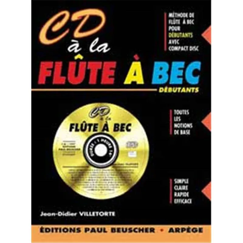 Paul Beuscher CD à la Flûte à Bec Villetorte Noten Blockflöte