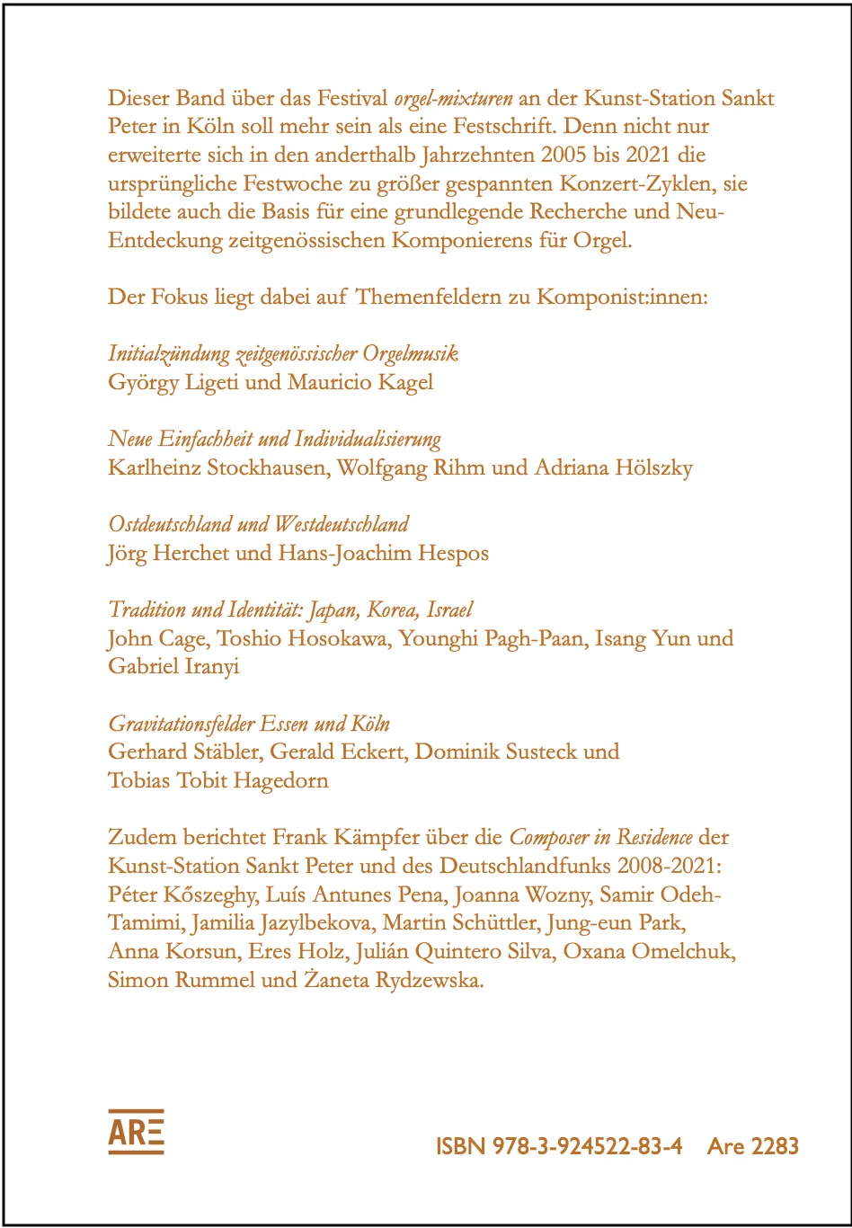Are Musik Verlag Kölner Orgel-Mixturen 2005-2021 Buch Zeitgenössisch