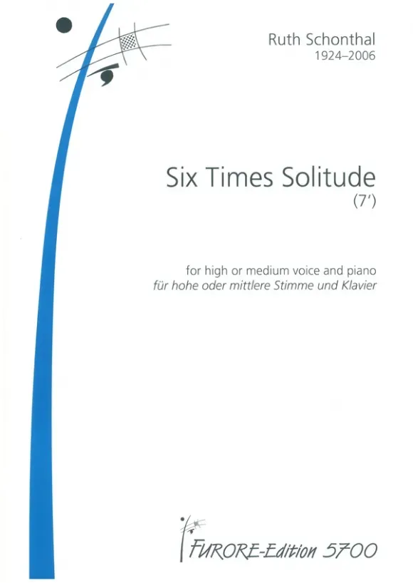 Furore Edition Six Times Solitude Noten Sopran Klavier 7 Min.