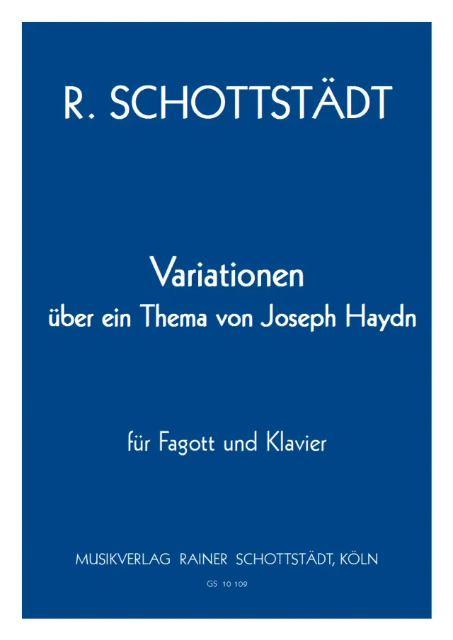 Musikverlag Rainer Schottstädt Variationen über ein Thema von Joseph Haydn Noten für Fagott und Klavier