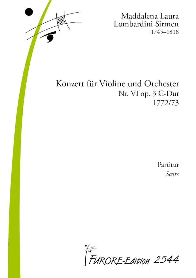 Furore Edition Konzert op. 3 Nr. 6 C-Dur Leihmaterial Violine