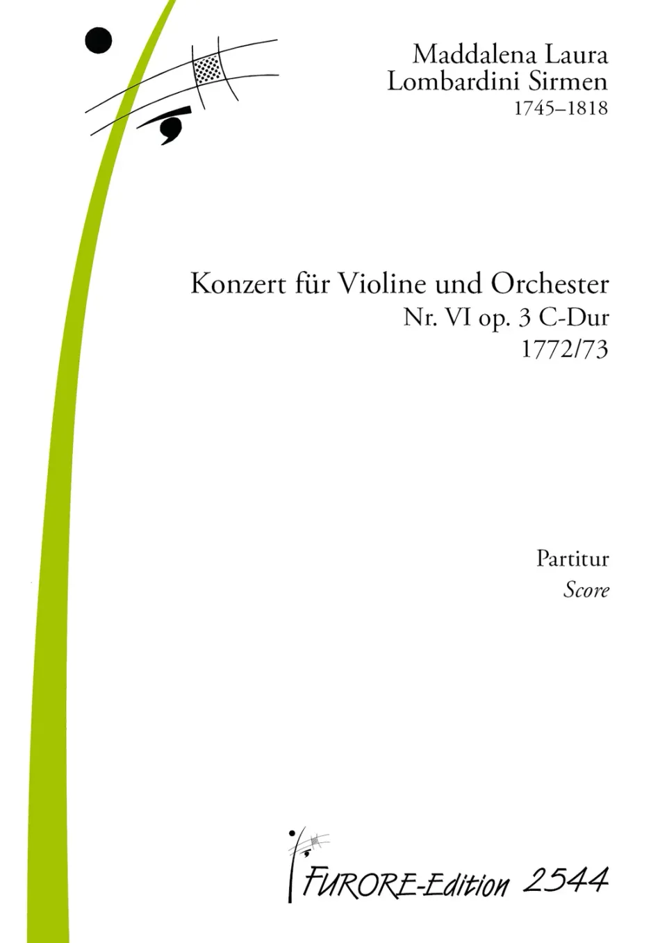 Furore Edition Violinkonzert op 3 Nr 6 C-Dur Mietmaterial