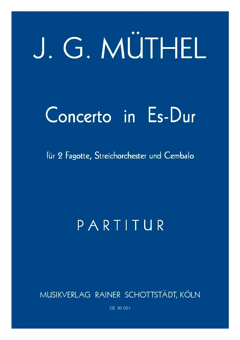 Musikverlag Rainer Schottstädt Concerto Es Partitur Müthel nur Partitur