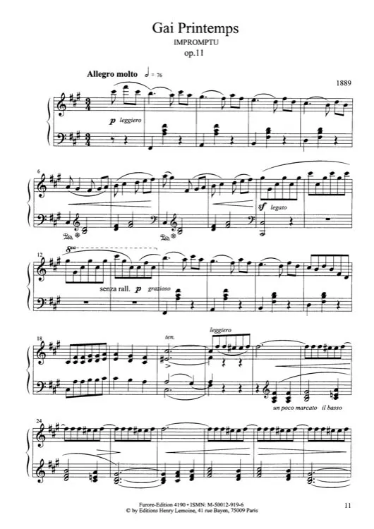 Furore Edition Vol. 02 Pieces pittoresque Klaviernoten 1881-1895