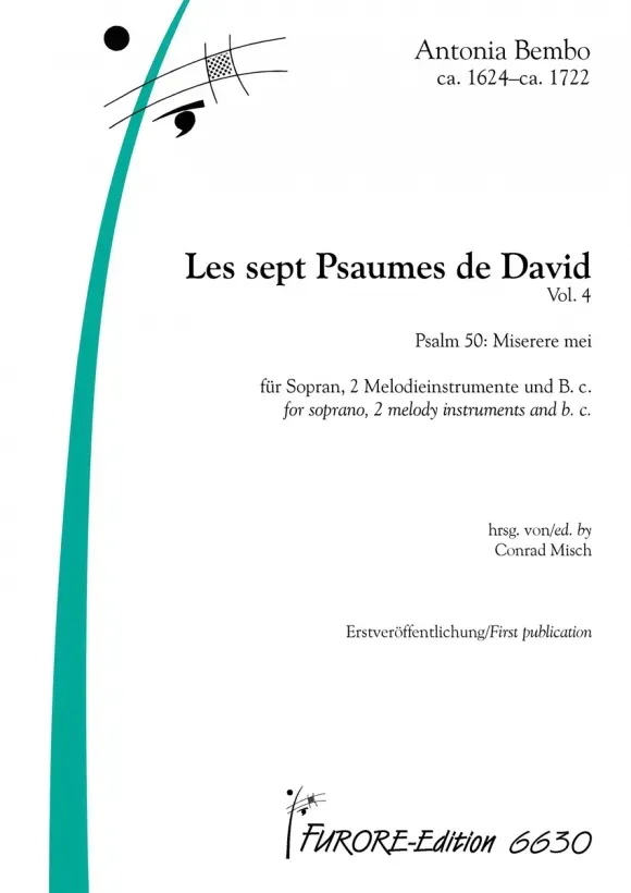 Furore Edition Les sept Psaumes de David Vol. 4 Psalm L: Miserere mei (S) Partitur und Stimmen