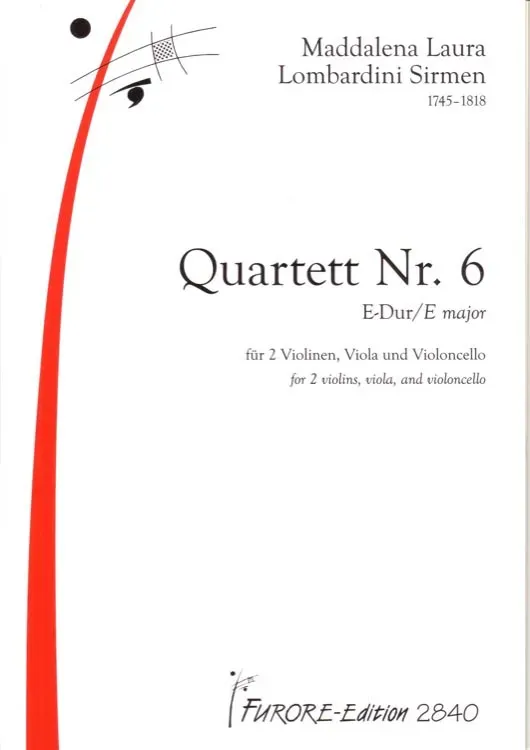 Furore Edition Streichquartett Nr. 6 e-Dur Partitur und Stimmen
