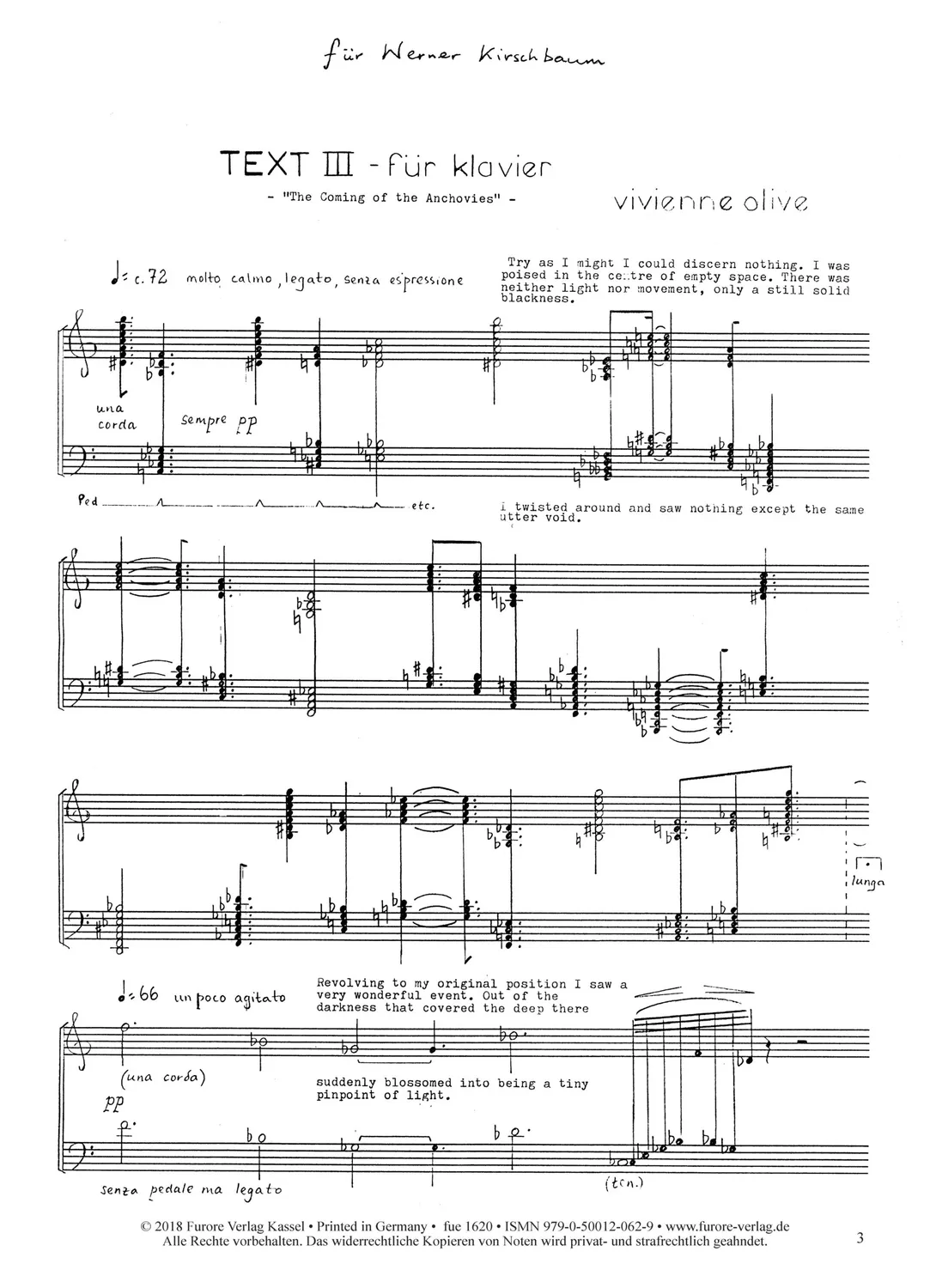Furore Edition Text III für Klavier Klaviernoten mittelschwer